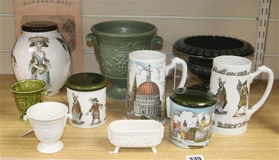 A collection of Holkham Pottery wares,